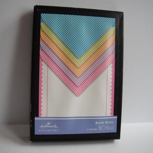 Hallmark Stationery Blank Notes 5 Colors 50 Envelopes & 50 Blank Notes Open Box